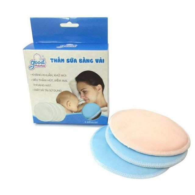 [Sale_Lớn]_Thấm Sữa Bằng Vải GoodMama(8 miếng) (SP000187) (Giặt Được Nha)