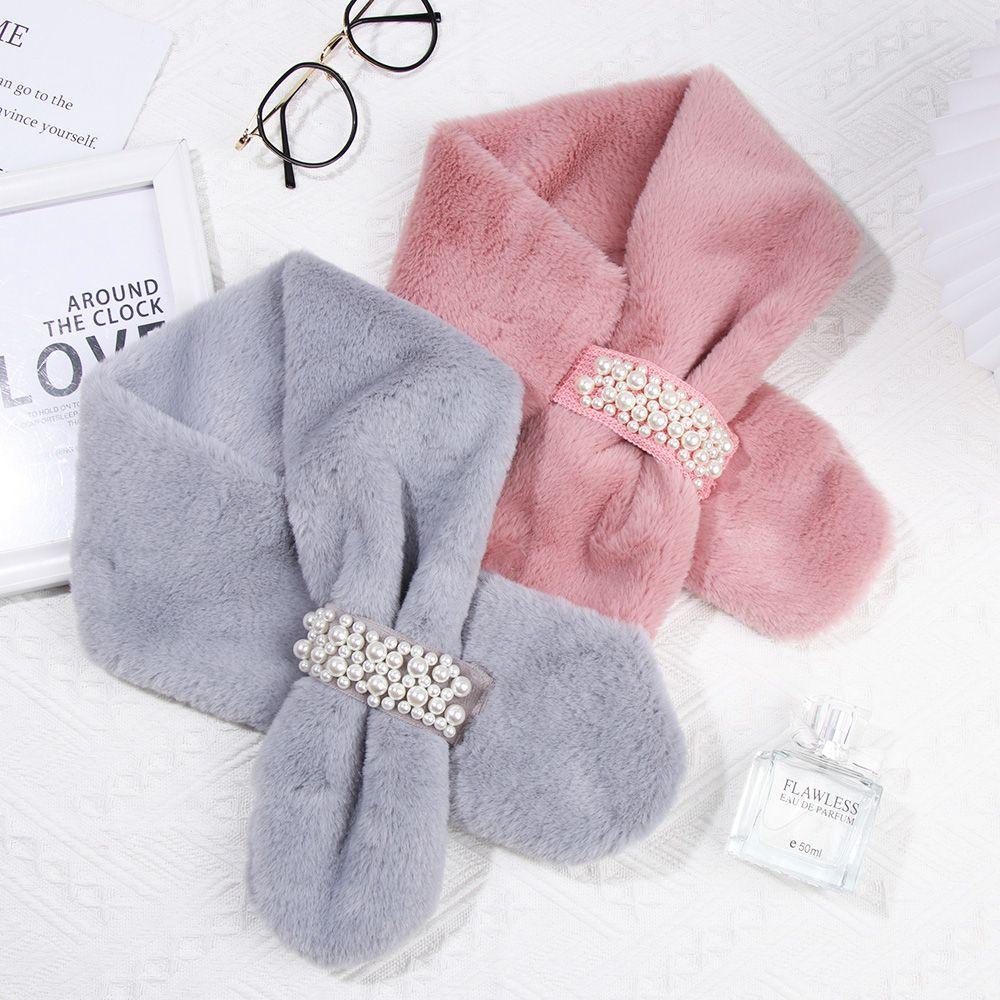 Khăn Choàng Cổ Bằng Lông Thỏ Giả Giữ Ấm Thanh Lịch