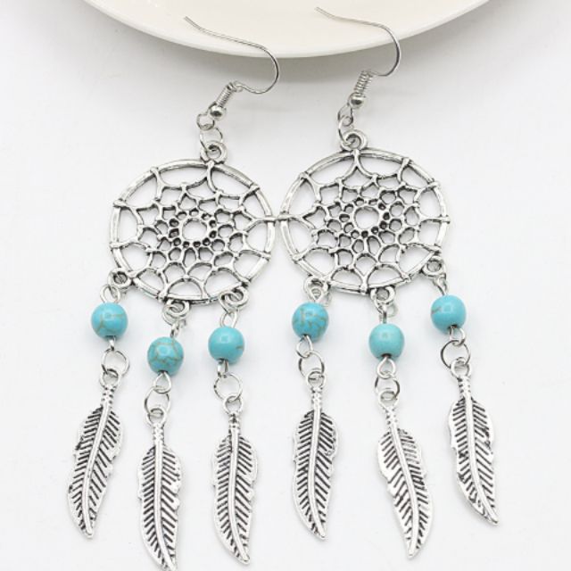 COMBO BÔNG TAI + DÂY CHUYỀN DREAMCATCHER HÀNG QUẢNG CHÂU CỰC CHẤT