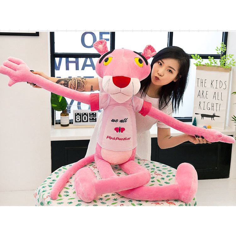 Gấu bông Báo hồng Pink Panther, gối ôm cho bé đủ size 180 cm- 160cm - 130cm - 100cm - 80cm