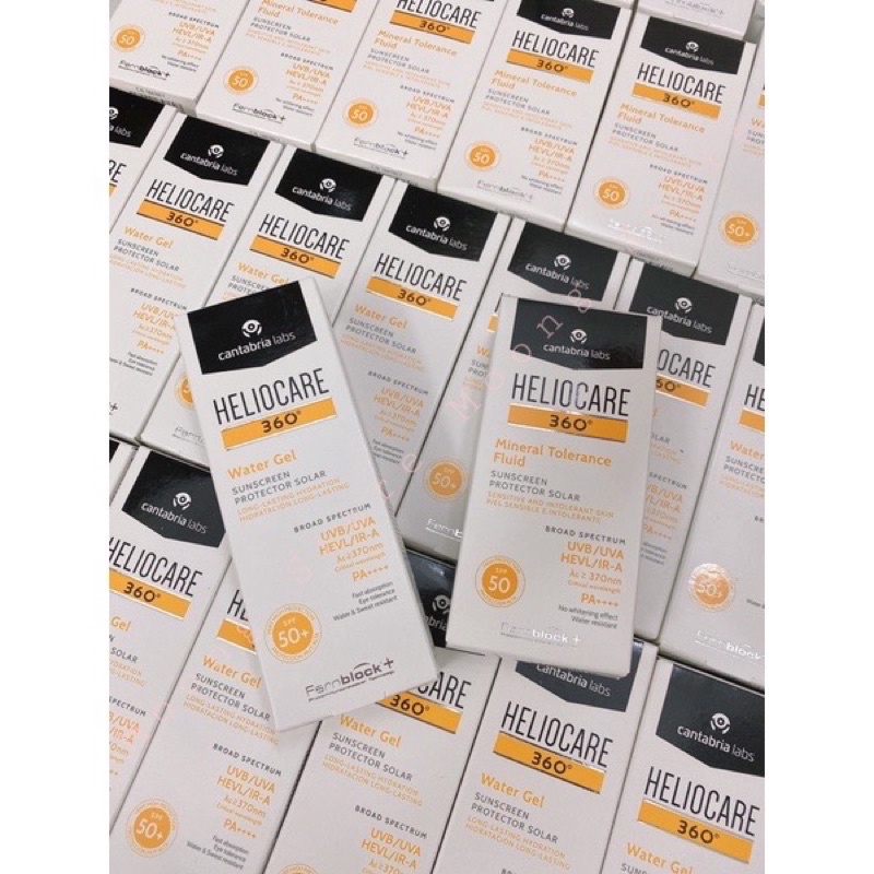 Kem chống nắng Heliocare 360 Water Gel/Mineral Tolerance/Pigment Solution Fluid SPF50+ 50ml