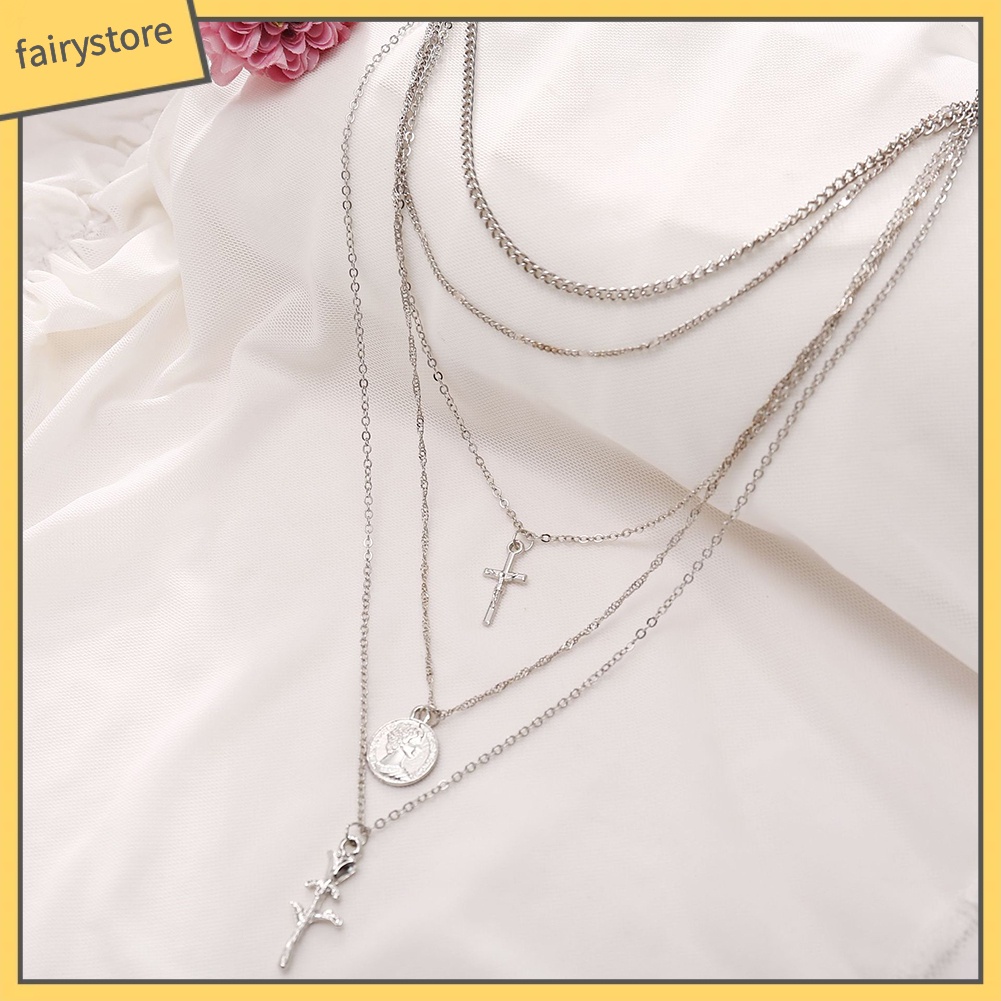 Dây chuyền nhiều tầng phong cách vintage xinh xắn