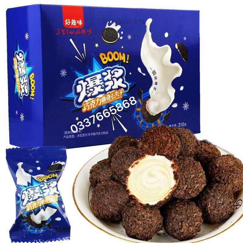 HỘP 330gr BÁNH OREO SOCOLA NHÂN CHẢY 3 LỚPHOT TIKTOK (28-30 viên/ hộp)