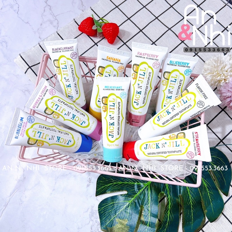 Kem đánh răng hữu cơ Jack N' Jill cho bé từ 6 tháng