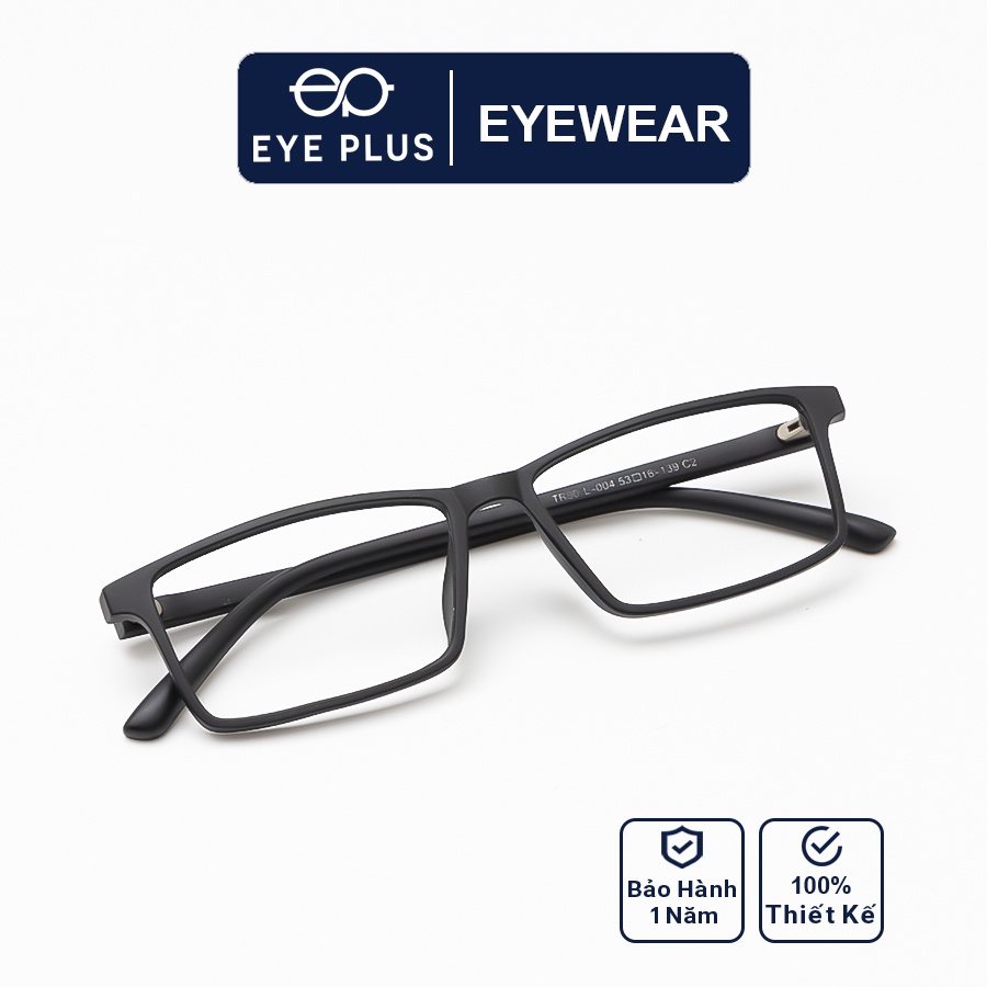 Gọng kính cận nam nữ  thời trang EYE PLUS nhựa dẻo dáng vuông vừa phong cách hàn quốc N240-004