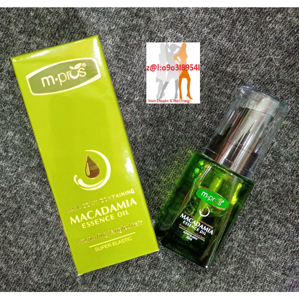 Tinh dầu dưỡng tóc m pros macadamia 30ml xanh lá