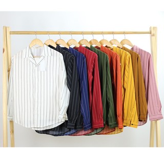 BLACKPINK - Áo Sơ Mi Sọc Tay Dài Nhiều Màu