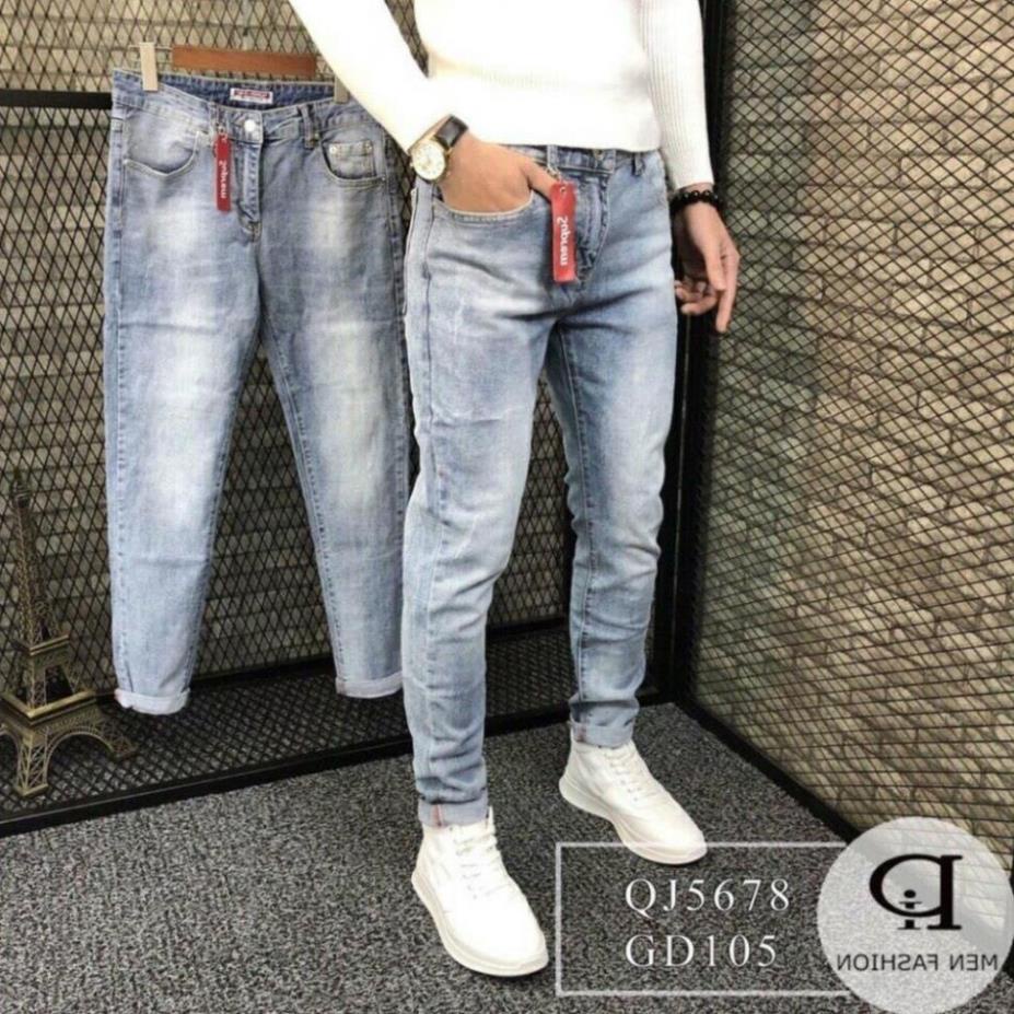 JEANS NAM MẪU Quần Jean Nam xanh nhạt Quần Jean Nam Hàn Quốc Cao Cấp Ống côn Wat Quynhha ! ⚡ ,