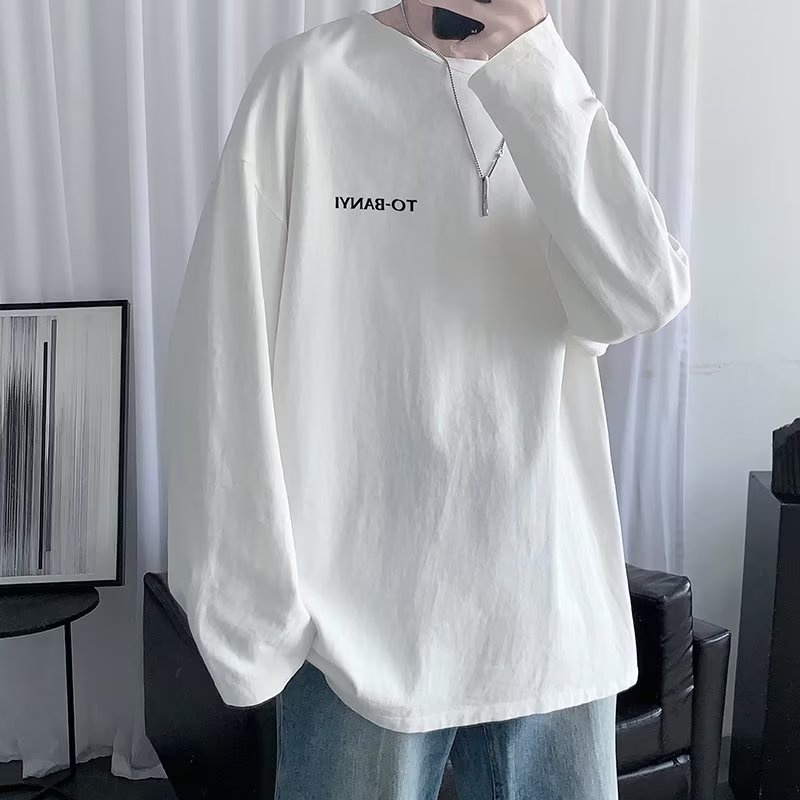 Áo Thun Tay Dài Oversize Chất Liệu Cotton In Họa Tiết Chữ Thời Trang Mùa Hè Cho Nam Và Nữ SIze M-8XL