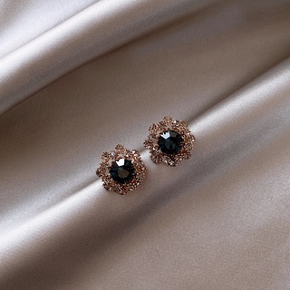 Khuyên tai thời trang đính đá sapphire thanh lịch sang trọng
