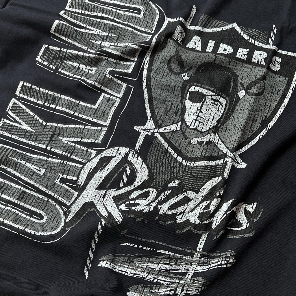 Áo thun M&N-Oakland Raiders Vintage Zig Zag-Đen