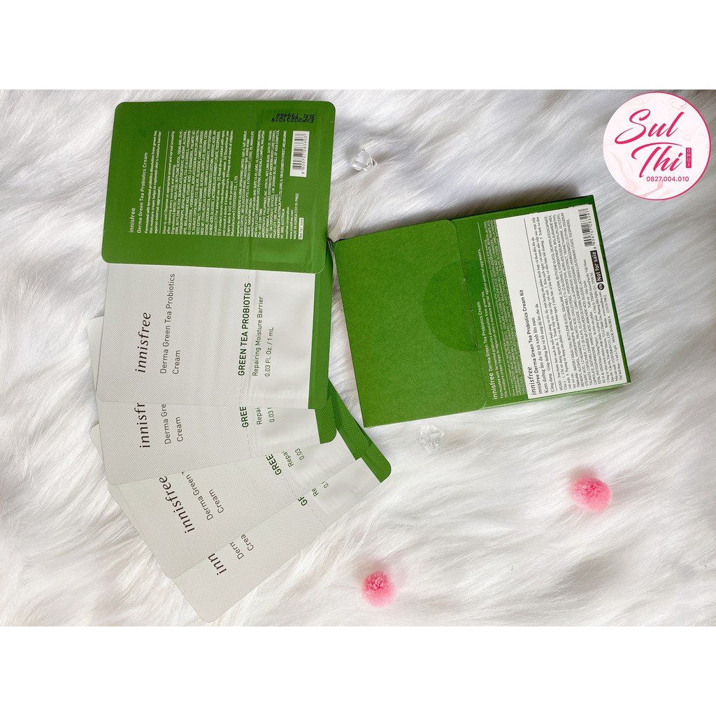 Combo 5 gói  Kem dưỡng Derma Green Tea Probiotics Cream