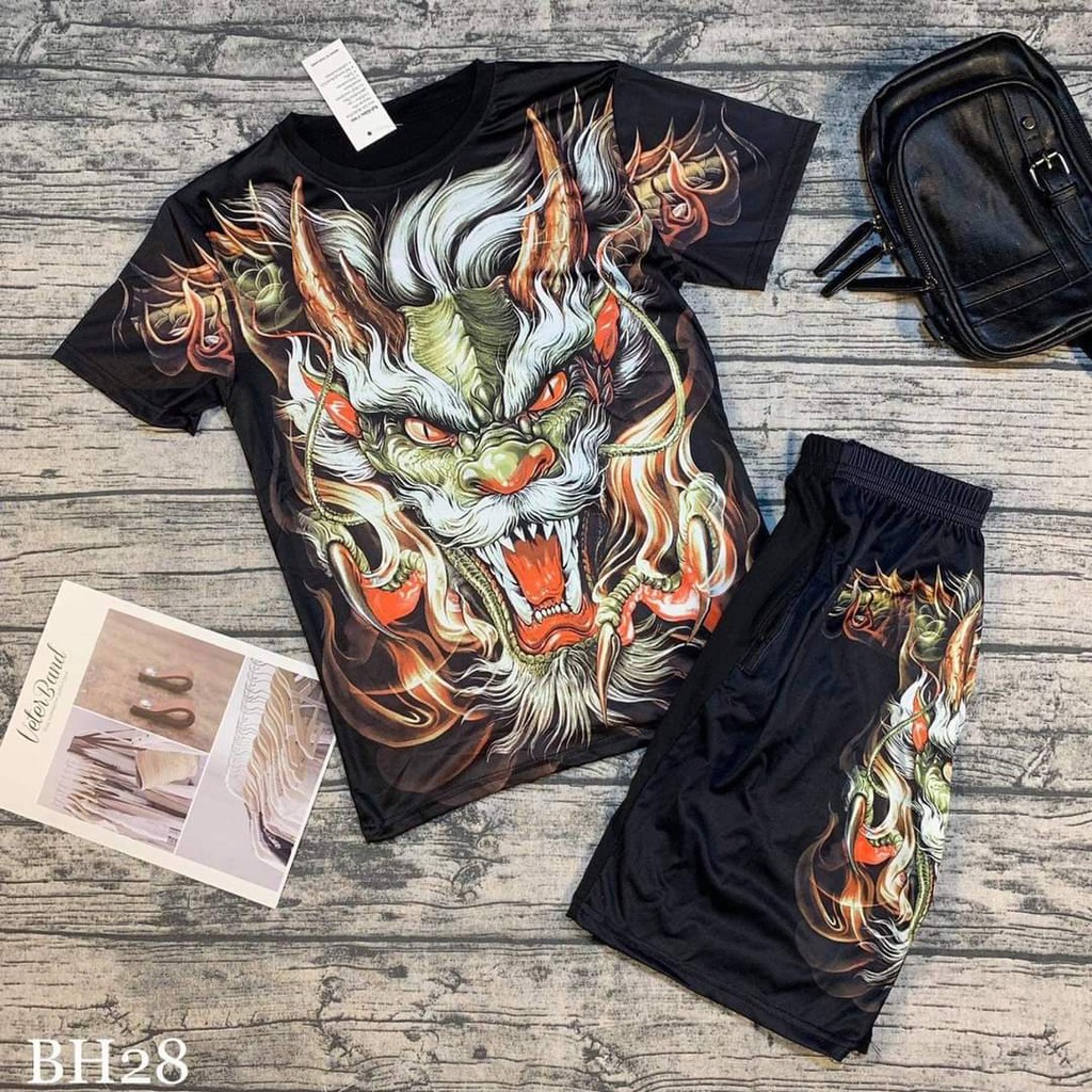 Bộ Rồng in Hình 3D Cao Cấp Như Hình Chất Thun Cotton Co dãn 4 Chiều | BigBuy360 - bigbuy360.vn