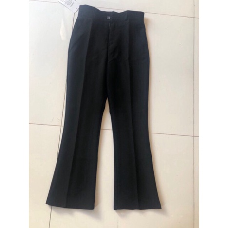 Quần tây công sở ống loe vải tuyết mưa nội y xanh chất đẹp giá tốt