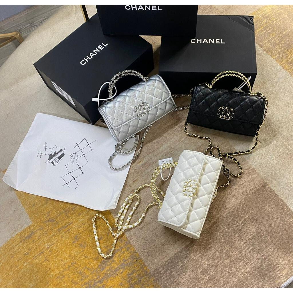 Túi Channel Khoá Nam Châm Hoạ Tiết Hình Trám hàng cao cấp fullbocx nguyên siu