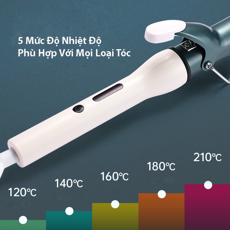 Máy Uốn Tạo Kiểu Tóc Xoăn Hàn Quốc KOREMI Đa Năng, Làm Xoăn Bồng Bềnh Lọn To Nhỏ Cao Cấp Cho Salon, Bảo Hành 12 Tháng
