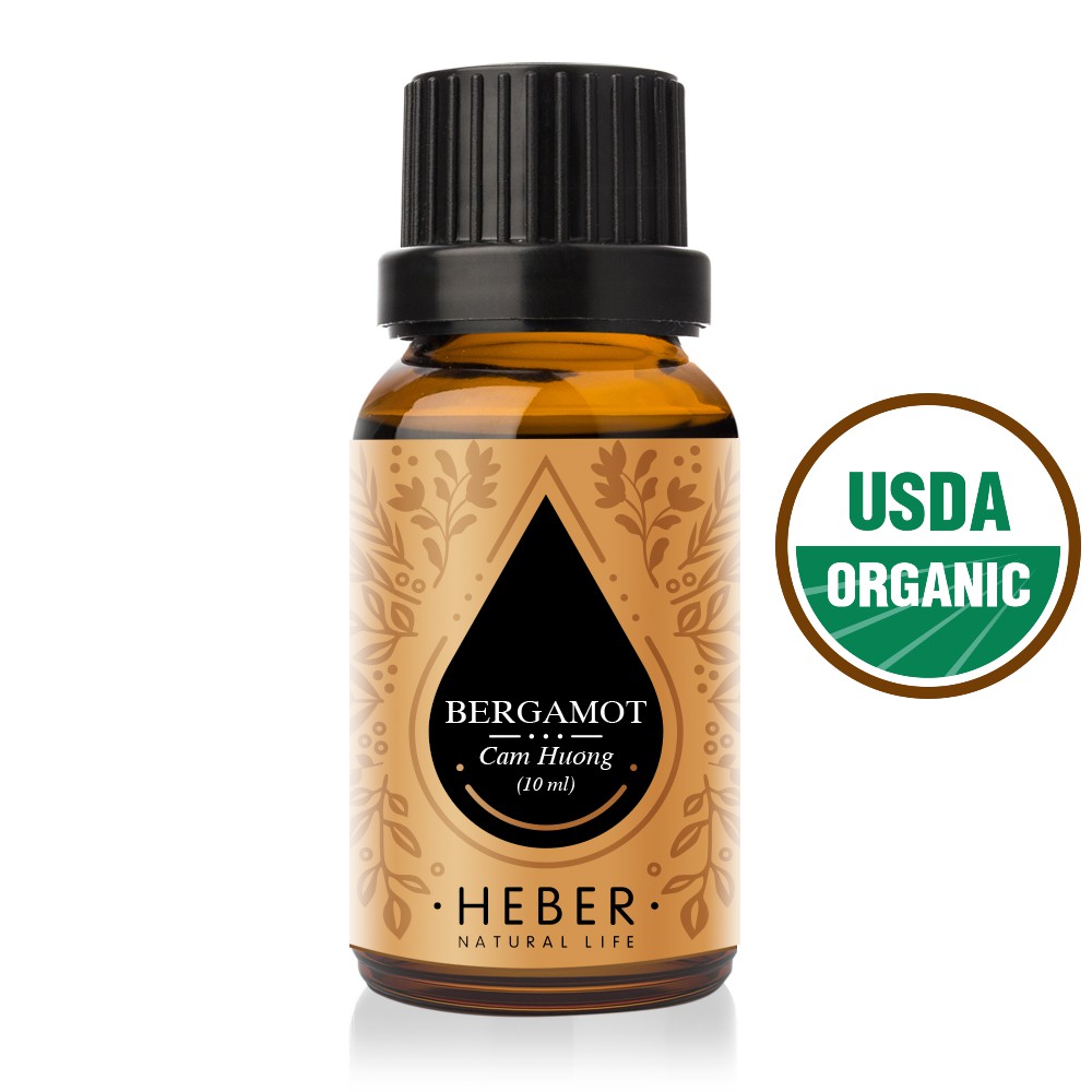 Tinh Dầu Cam Hương Heber Natural Life- Bergamot, Cao Cấp Nhập Khẩu, Thiên Nhiên Nguyên Chất Xông Phòng 10ml/30ml/50ml