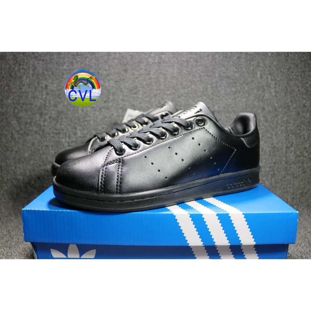 Adidas Stan Smith Super Soft Leather Men And Women Sneakers M20327 Vintage Clover Smith Full Black