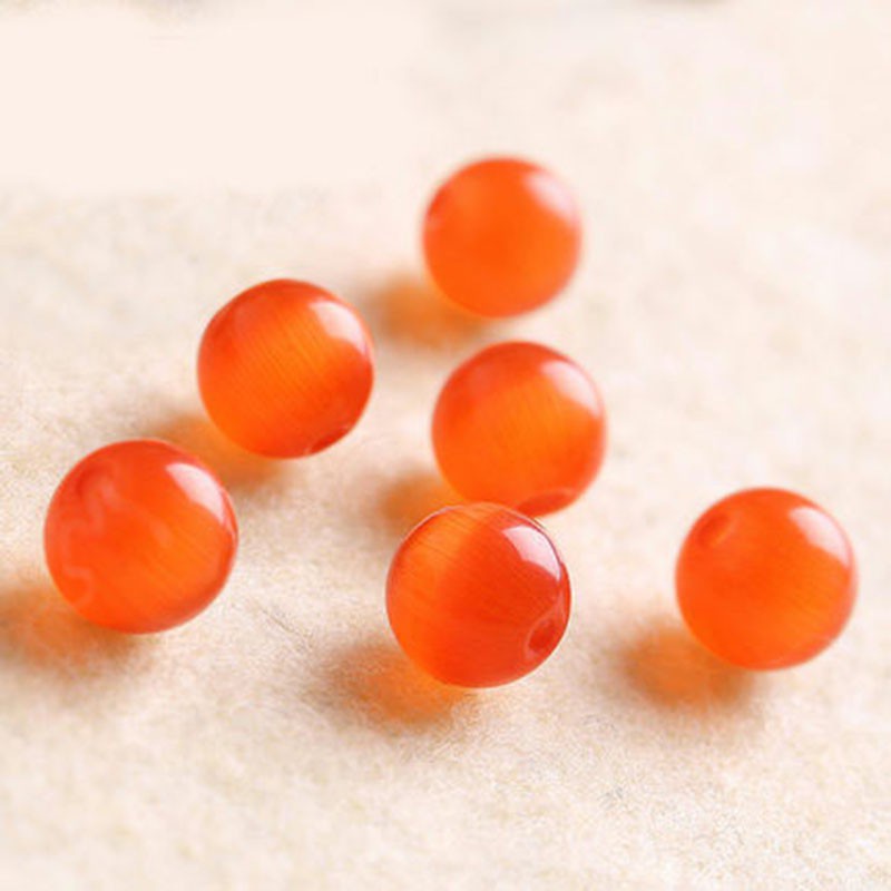 Đá Mắt Mèo 4A Tự Nhiên Màu Cam