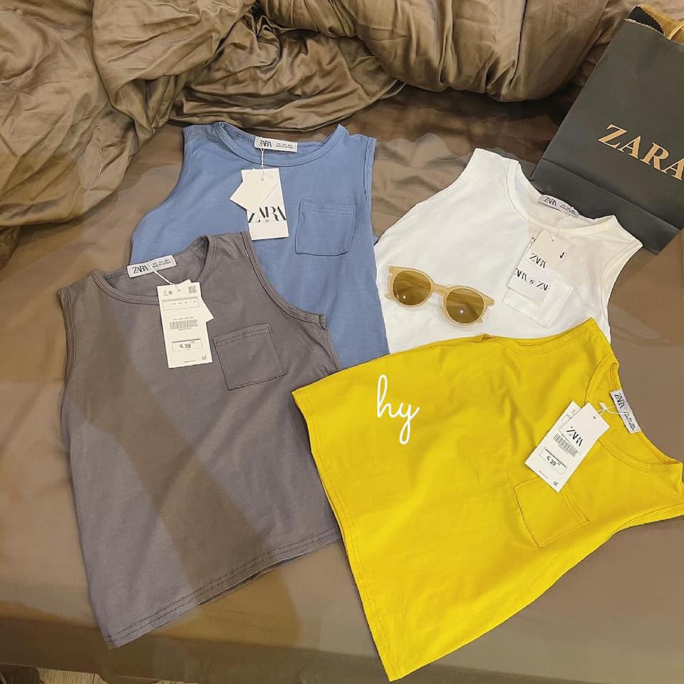 Bán sỉ Combo 4 áo cotton sát nách cho bé trai