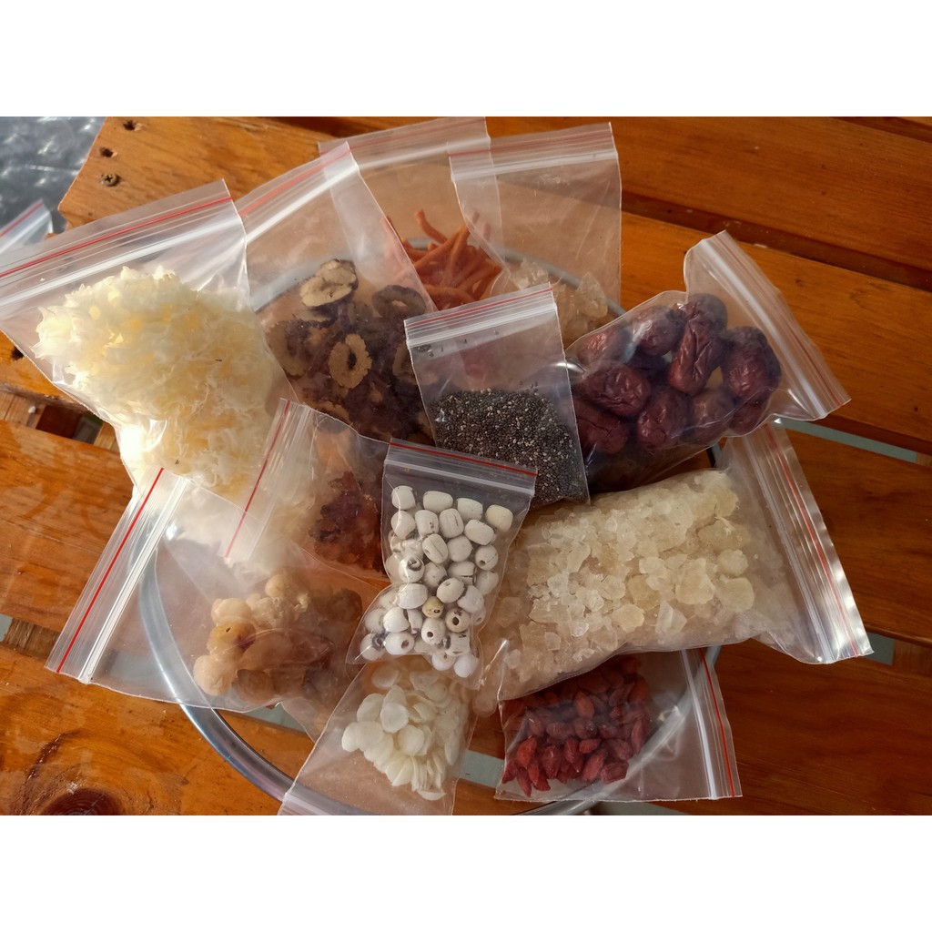 Set Chè dưỡng nhan 500g - 12 nguyên liệu nấu được 20 chai 330ml tặng 1 bịch táo đỏ kèm theo set | BigBuy360 - bigbuy360.vn