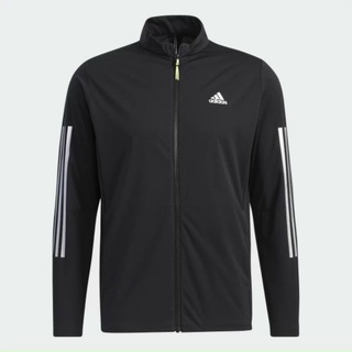 Áo gió golf Adidas nam màu đen, ba sọc