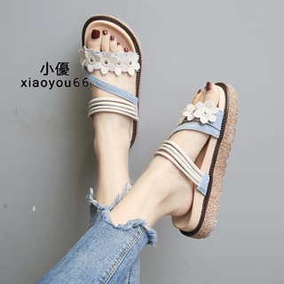 Dép sandal đính hoa Size lớn 35-44 41 thời trang cho nữ