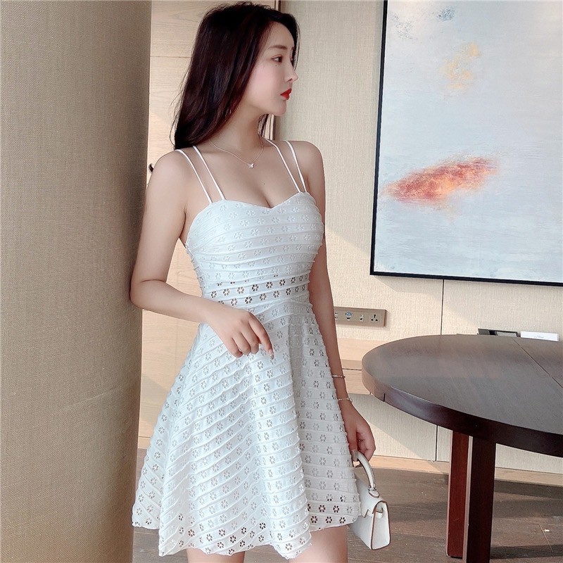 Váy đầm nữ ❤️ FREESHIP ❤️  Váy 2 dây dáng xòe có mút ngực siêu xinh | BigBuy360 - bigbuy360.vn