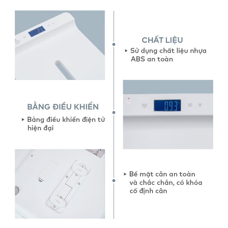 Cân điện tử thông minh MoazBeBe MB022 - Bảo hành 1 năm