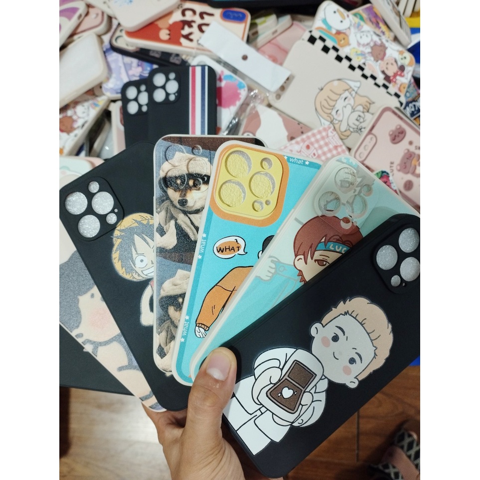[ XẢ KHO - SALE SỐC ] Ốp iphone ngẫu nhiên siêu đẹp [đồng giá 5k] viền vuông bảo vệ camera đủ mã iphone 6 đến 13 promax