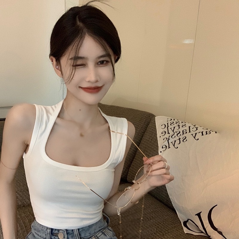 Áo Tank Top Thể Thao Cổ Vuông Phong Cách Hàn Quốc Cho Nữ