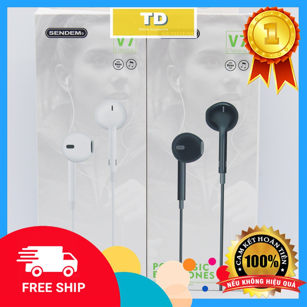 [Ảnh Thật Tự Chụp]Tai Nghe Dây Sendem V7