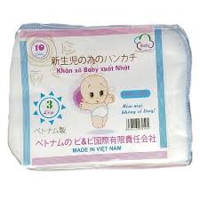 Set 10 chiếc khăn xô sữa baby xuất nhật 3 lớp COTTON 100%