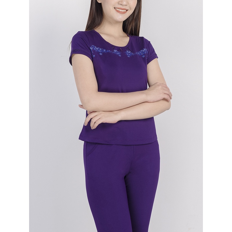 Bộ mặc nhà áo cộc tay quần lửng cotton Winny 21286 Giá 460,000đ