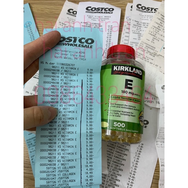 Viên uống Vitamin e Kirkland 400iu 500v | Thế Giới Skin Care