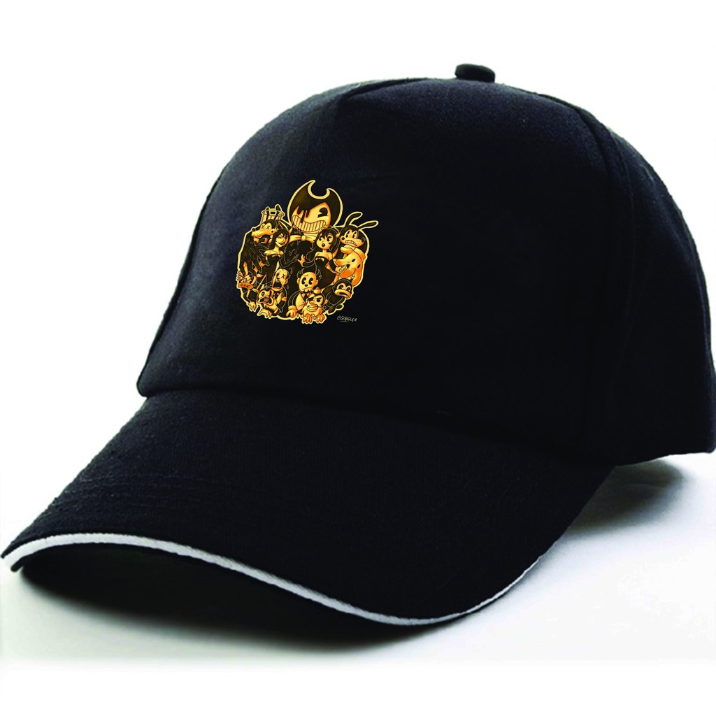 Mũ nón lưỡi trai đen in hình Bendy and the Ink Machine Mini World Block Art anime chibi game thời trang phong cách