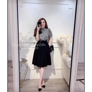 Set công sở sơ mi áo caro