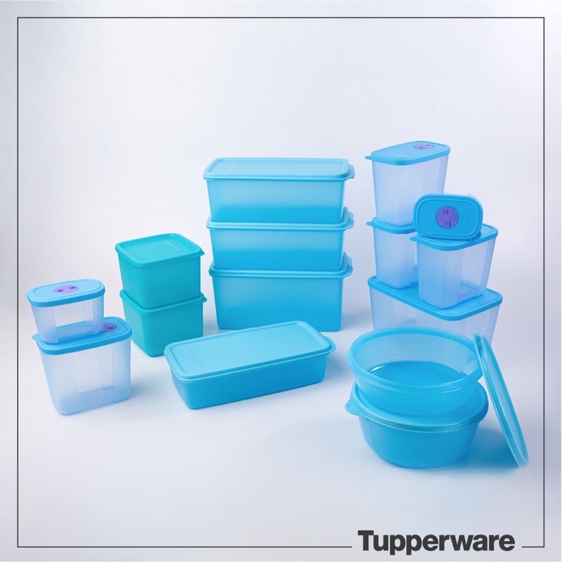 Set MEGA 15 BLUE OCEAN TUPPERWARE- COMBO HOÀN HẢO TRỮ ĐÔNG VÀ TRỮ MÁT ❄️❄️