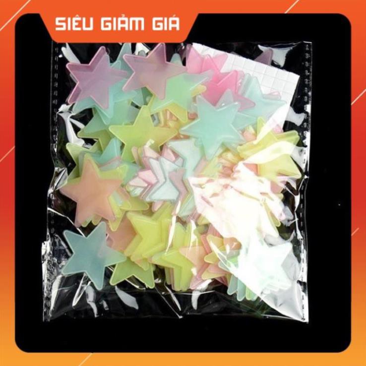 Sale sốc -  Set 100 ngôi sao dạ quang dán tường - (HCM)
