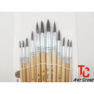 Bộ Cọ Keep Smilling A203 – 12 Cây Thân Vàng
