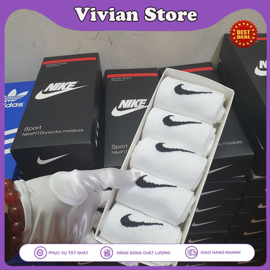 Tất NIKE NGẮN CỔ, Tất Hộp COMBO 5 đôi dệt kim cao cấp, Chất liệu 95% Cotton, kháng khuẩn, thấm hút mồ hôi cực hiệu quả.