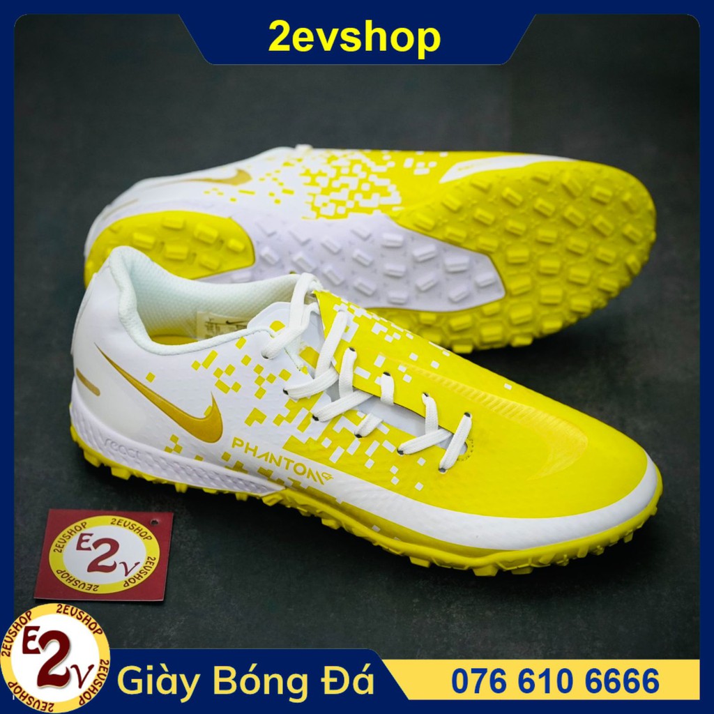 Giày đá bóng thể thao nam 𝐍𝐢𝐤𝐞 𝐏𝐡𝐚𝐧𝐭𝐨𝐦 𝐆𝐓 Vàng đẹp, giày đá banh chất lượng cỏ nhân tạo - 2EV