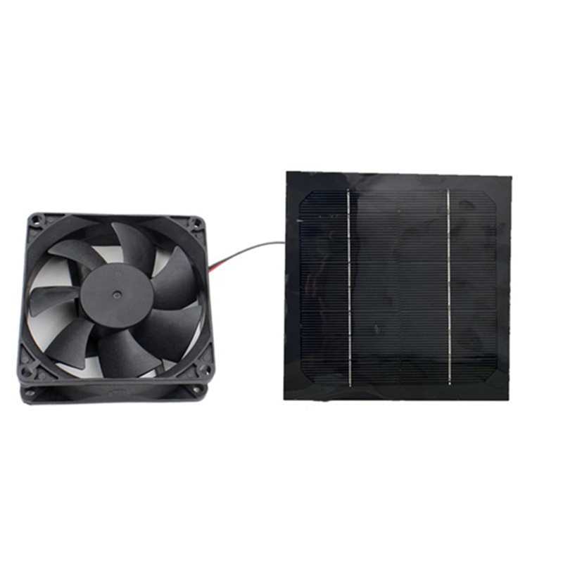 Bộ 2 Quạt Thông Gió Mini Bằng Năng Lượng Mặt Trời 20W 6 Inch