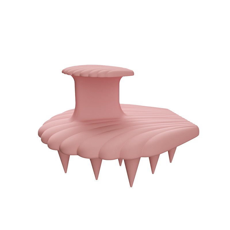 Lược gội đầu silicon màu hồng massage da đầu