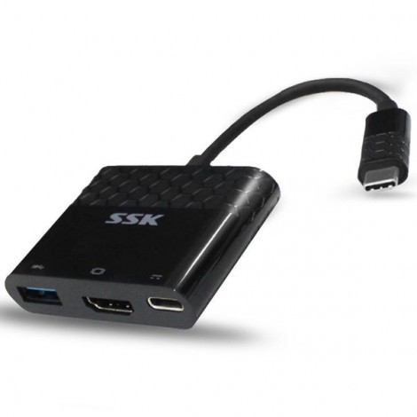 Cáp Type C -&gt; HDMI 4K + usb 3.0 SSK SHU 020 , Cáp chuyển từ Type C sang hdmi + usb 3.0