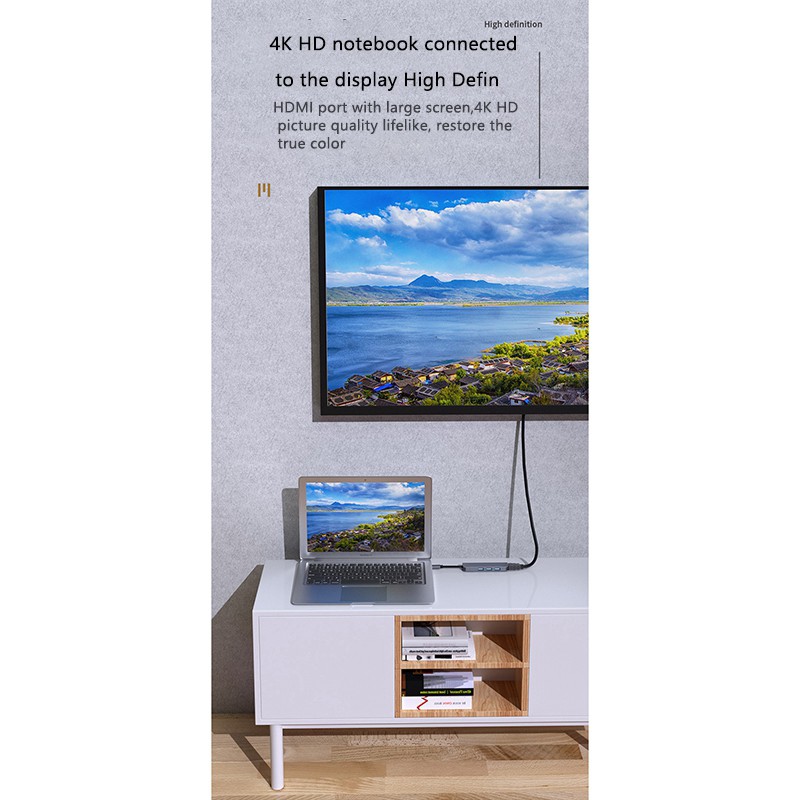 Đế Sạc Byl-2008N 4k Video Hd Usb3.0X3 + Hdmi-Compatible Cho Pc Laptop | BigBuy360 - bigbuy360.vn