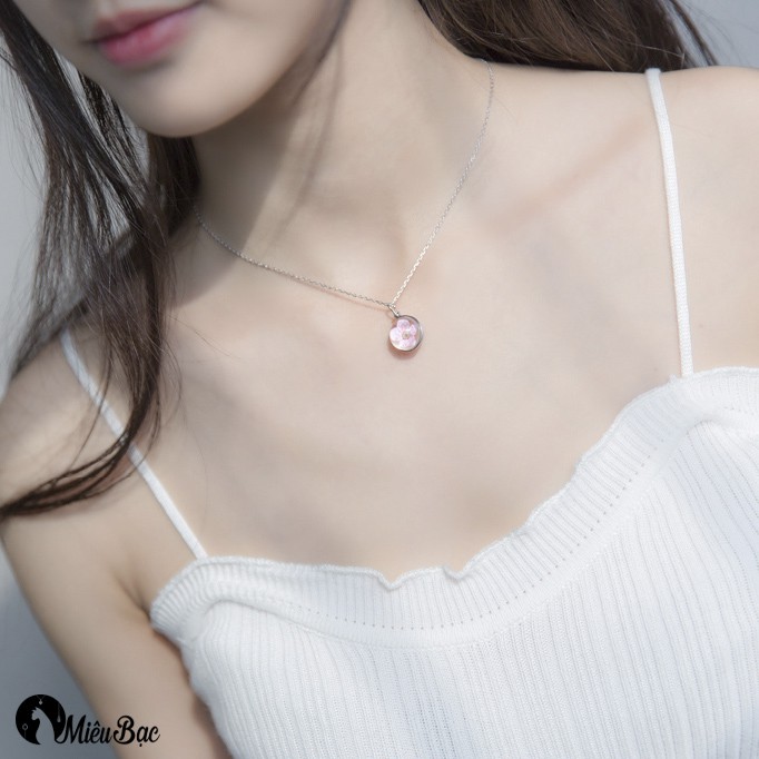 [Mã FARSBR241 giảm 15k đơn 0đ] Dây chuyền nữ MIÊU BẠC hoa anh đào Hanami phong cách thời trang Ulzzang Unisex - D400519