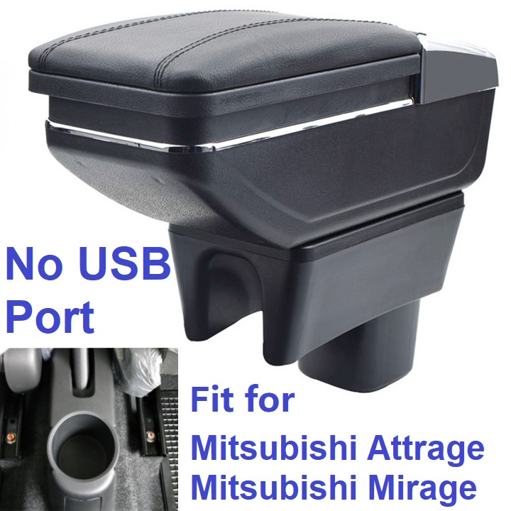 Hộp tỳ tay, đệm tỳ tay lắp cho xe ô tô Mitsubishi Attrage và Mirage, Armrest box for Mitsubishi Attrage và Mirage