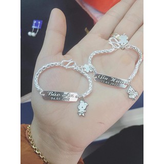 Lắc tay khắc tên siêu xinh theo yêu cầu