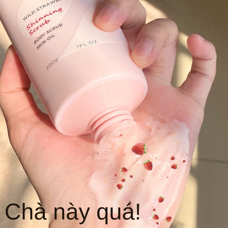 Sữa tắm tẩy tế bào chết toàn thân Rock Zoo chính hãng Wild Strawberry Body Peeling da gà Zhao Lu Sinen